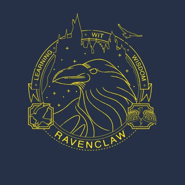 Harry Potter Ravenclaw Raven Badge Women's T-Shirt - Navy