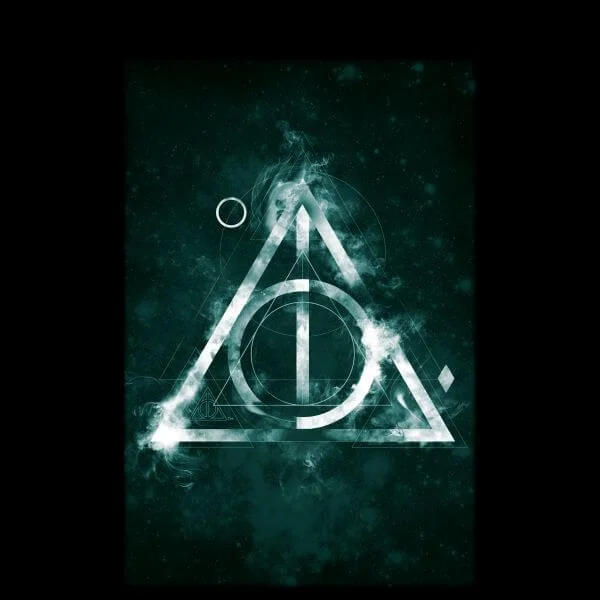 Harry Potter Hallows Painted Women's T-Shirt - Black