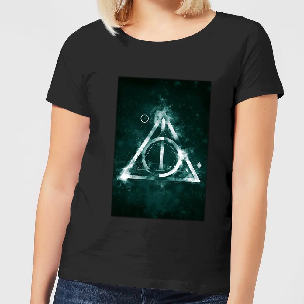 Harry Potter Hallows Painted Women's T-Shirt - Black - S Image 1
