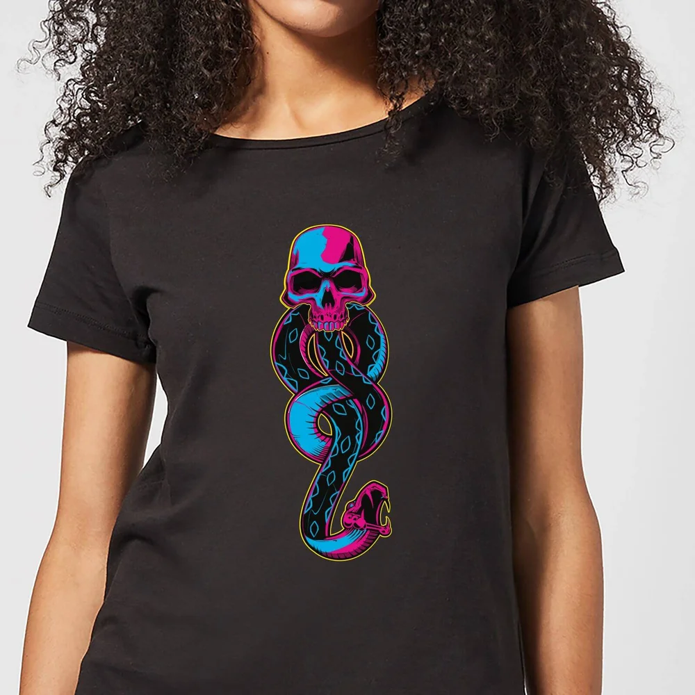 Harry Potter Dark Mark Neon Women's T-Shirt - Black - XS Image 1