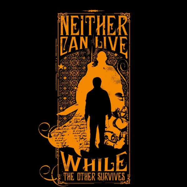 Harry Potter Neither Can Live Women's T-Shirt - Black