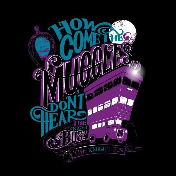 Harry Potter Knight Bus Women's T-Shirt - Black