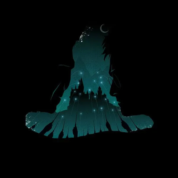 Harry Potter Sorting Hat Silhouette Women's T-Shirt - Black