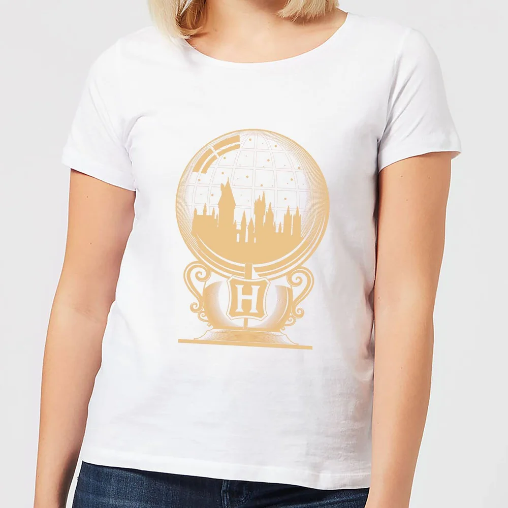 Harry Potter Hogwarts Snowglobe Women's T-Shirt - White - S Image 1