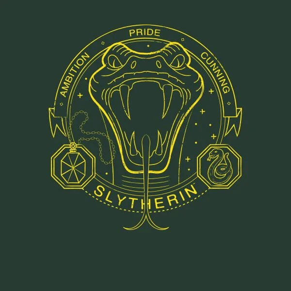 Harry Potter Slytherin Snake Badge Women's T-Shirt - Forest Green