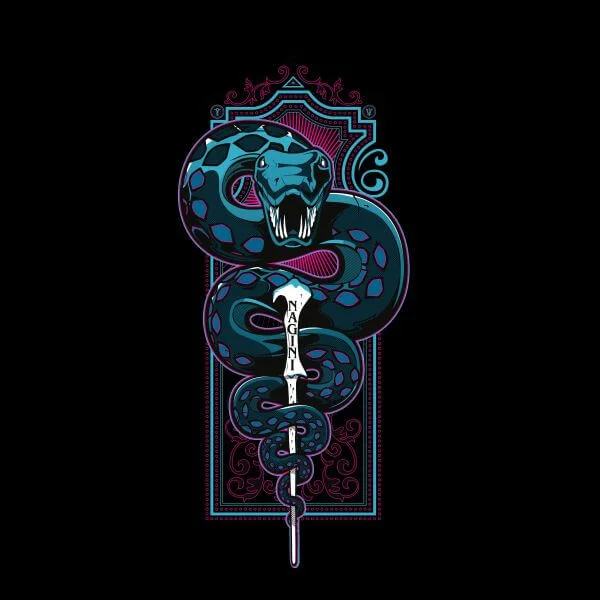 Harry Potter Nagini Neon Women's T-Shirt - Black