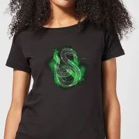 Harry Potter Slytherin Geometric Women's T-Shirt - Black