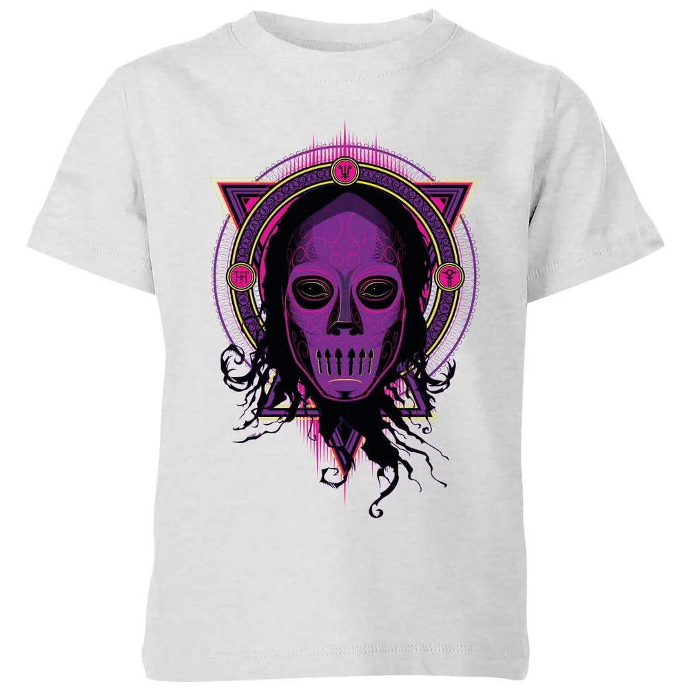 Harry Potter Death Mask 2 Neon Kids' T-Shirt - Grey - 3-4 Years Image 1