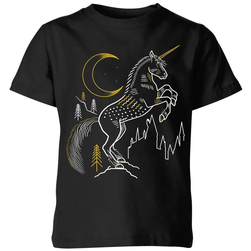 Harry Potter Unicorn Kids' T-Shirt - Black - 3-4 Years Image 1