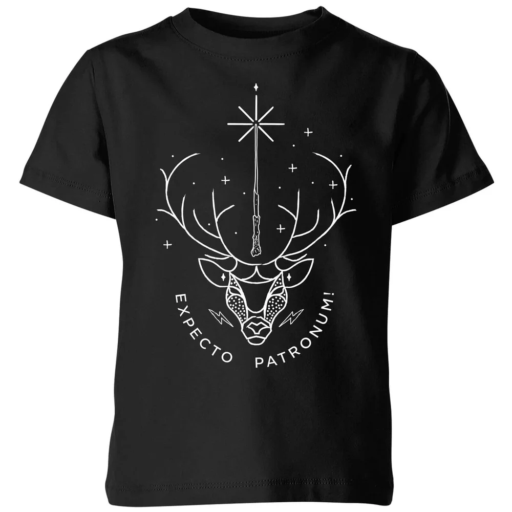 Harry Potter Expecto Patronum Kids' T-Shirt - Black - 3-4 Years Image 1