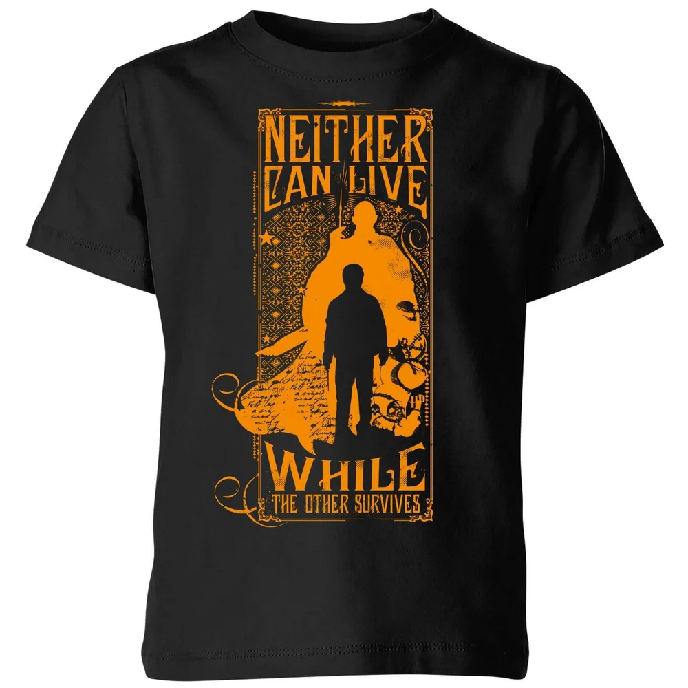 Harry Potter Neither Can Live Kids' T-Shirt - Black - 3-4 Years Image 1