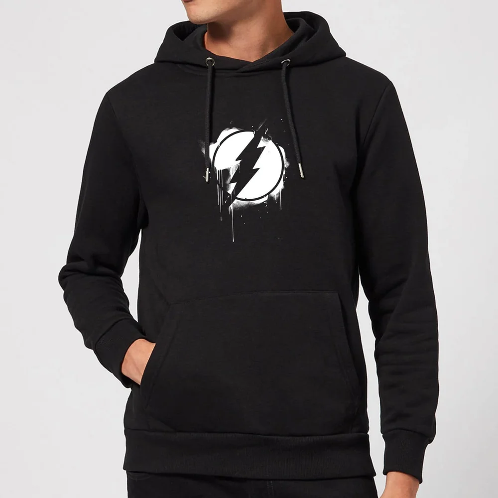 Justice League Graffiti The Flash Hoodie - Black - S Image 1
