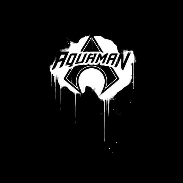 Justice League Graffiti Aquaman Hoodie - Black