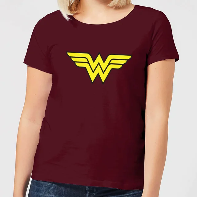 Justice League Wonder Woman Logo Women's T-Shirt - Burgundy