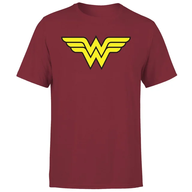 Justice League Wonder Woman Logo Men's T-Shirt - Burgundy