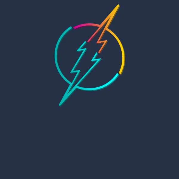 Justice League Neon Flash Men's T-Shirt - Navy