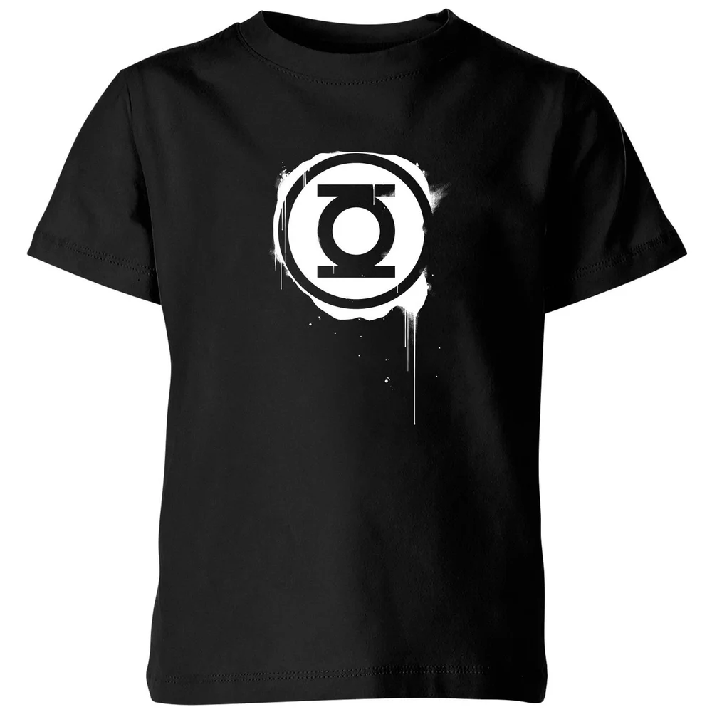 Justice League Graffiti Green Lantern Kids' T-Shirt - Black - 3-4 Years Image 1