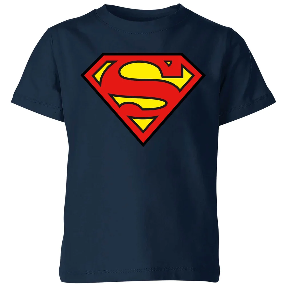 Justice League Superman Logo Kids' T-Shirt - Navy - 11-12 Years Image 1