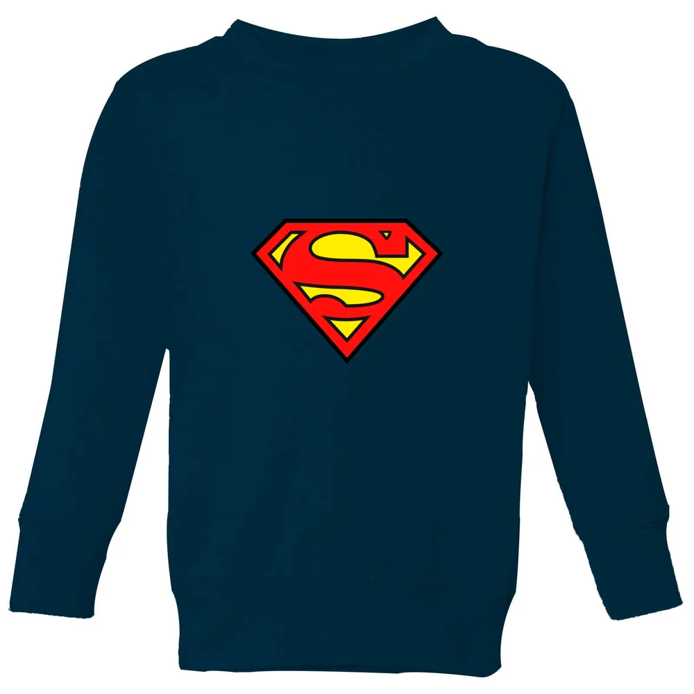 Justice League Superman Logo Kids' Sweatshirt - Navy - 9-10 Years Image 1