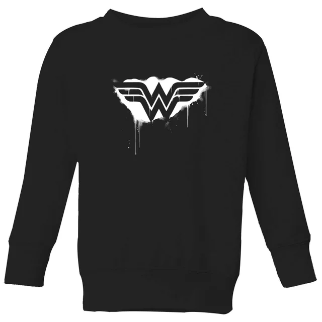 Justice League Graffiti Wonder Woman Kids' Sweatshirt - Black