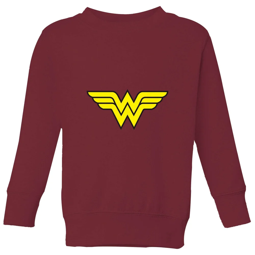 Justice League Wonder Woman Logo Kids' Sweatshirt - Burgundy - 3-4 Years Image 1