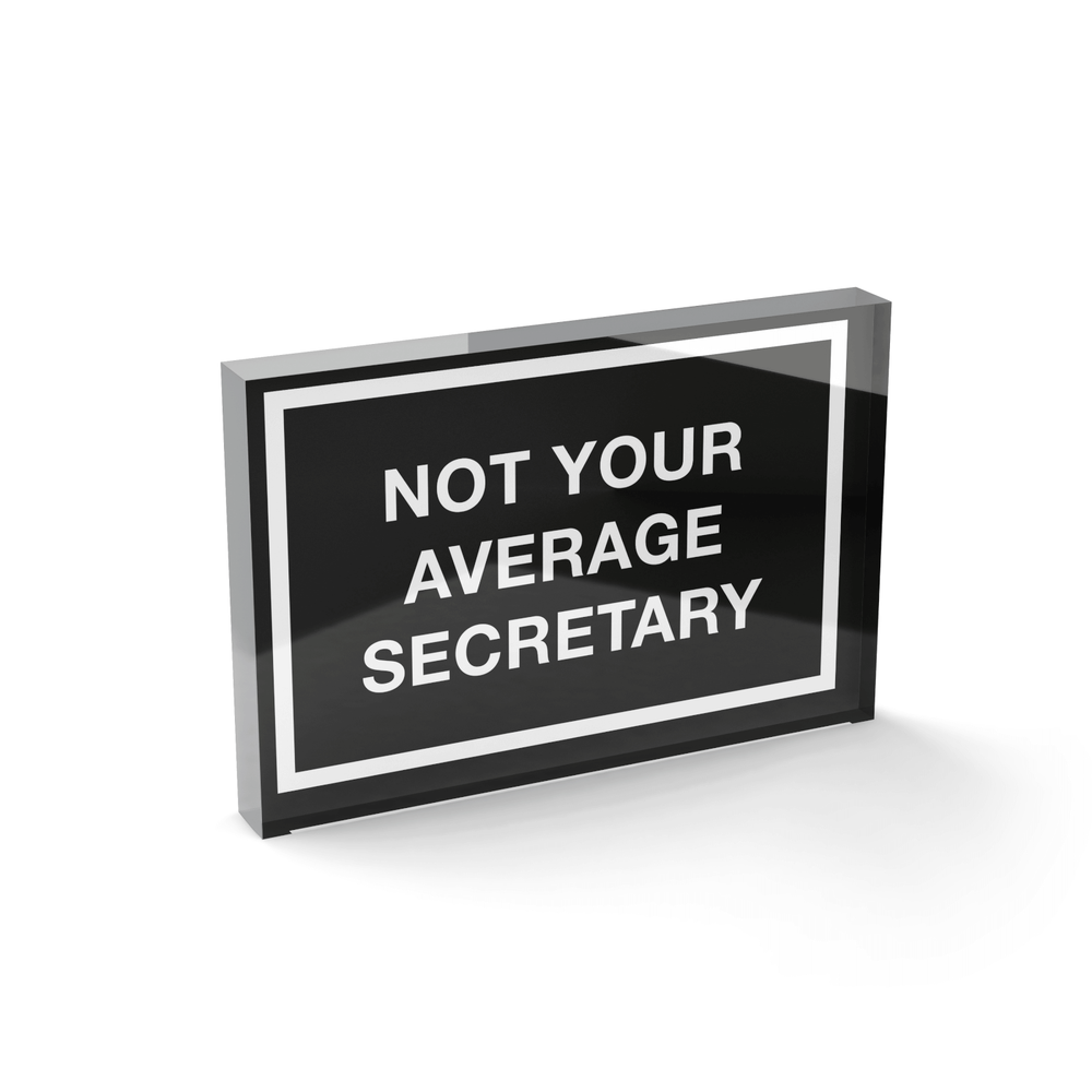 Glass Block Not Your Average Secretary Glass Block - 80mm x 60mm Image 1