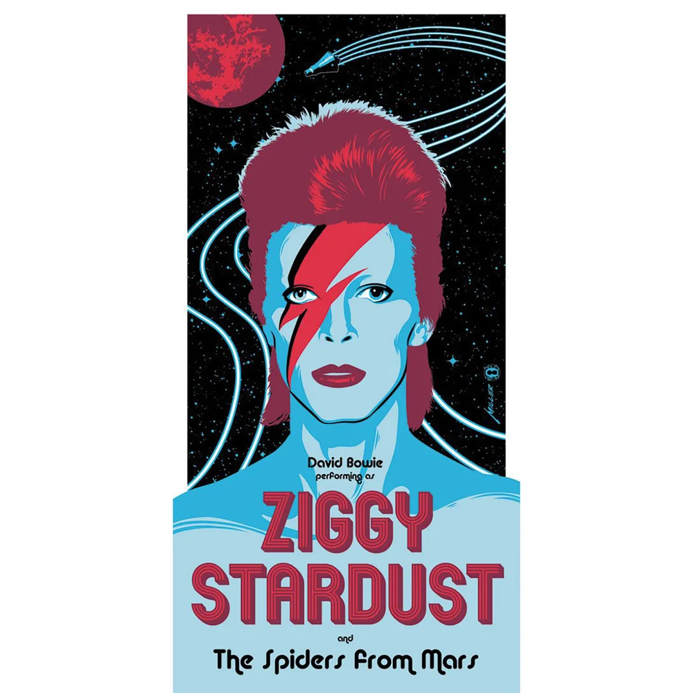 David Bowie - 'Ziggy Stardust' 12 x 24 Inches Limited Edition Screenprint by Brian Miller Image 1