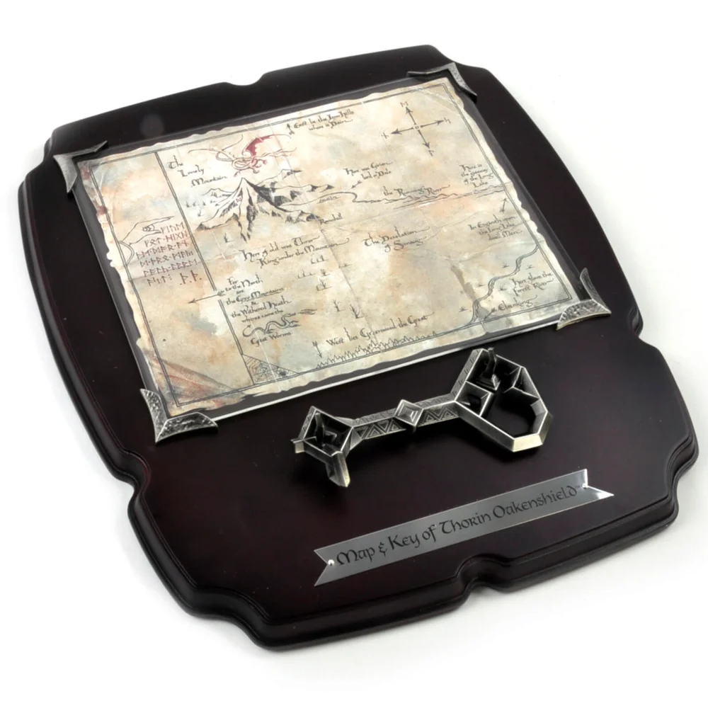 The Hobbit Thorin's 15 x 13" Map & Key Replica Image 1