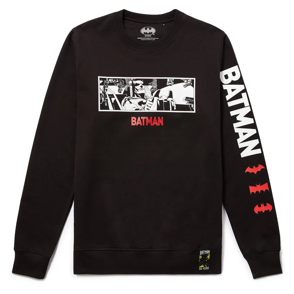 Batman 80th Anniversary Batmobile Sweatshirt - Black - S Image 1