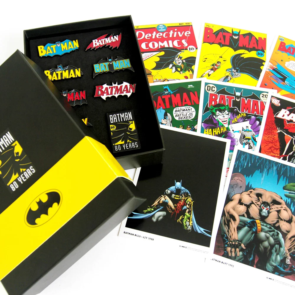 Batman 80th Anniversary Pin Badge & Art Card Set Image 1