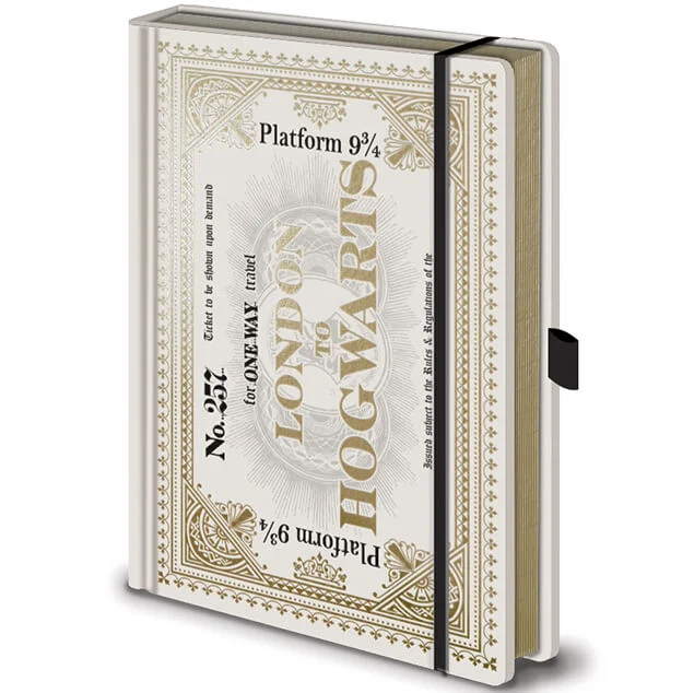 Harry Potter (Hogwarts Express Ticket) Premium A5 Notebook Image 1