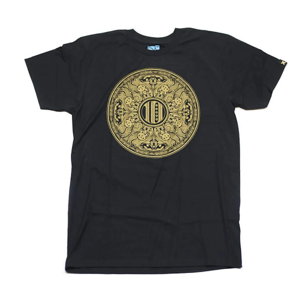 Kidrobot Tristan Eaton Gold Dunny 10th Men's T-Shirt - Black - XL Image 1