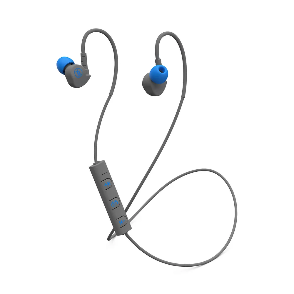 Mixx Memory Fit 1 Bluetooth Wireless Sports Earphones - Grey Image 1