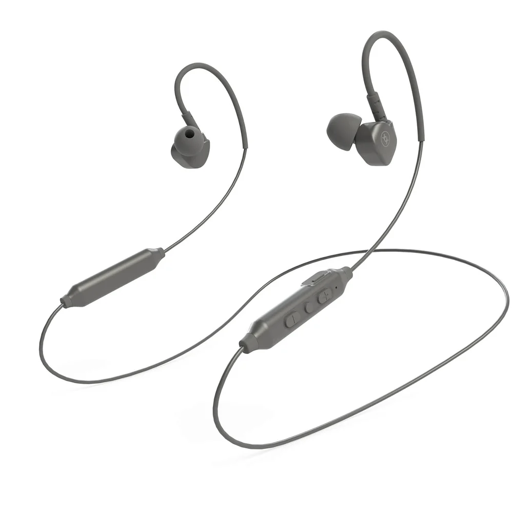 Mixx Memory Fit 5 Bluetooth Wireless Sports Earphones - Grey Image 1