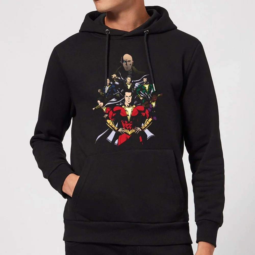 Shazam Team Up Hoodie - Black - S Image 1