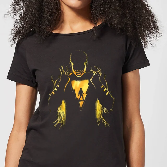 Shazam Lightning Silhouette Women's T-Shirt - Black