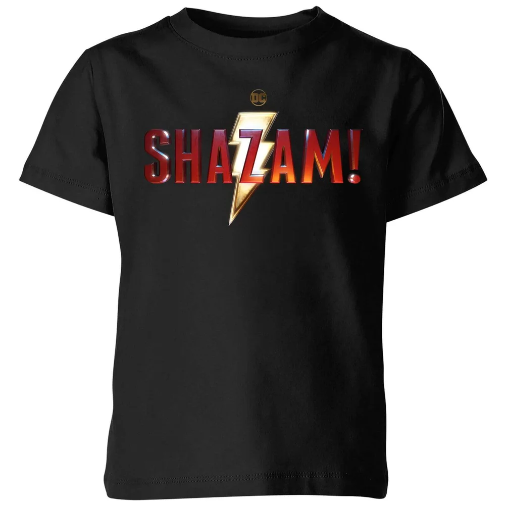 Shazam Logo Kids' T-Shirt - Black - 3-4 Years Image 1