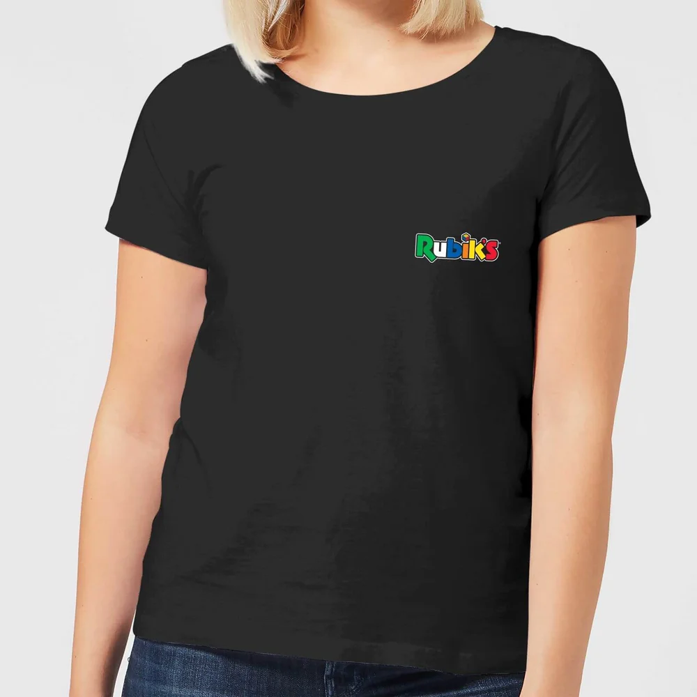 Rubik's Core Logo Pocket Women's T-Shirt - Black - 3XL Image 1