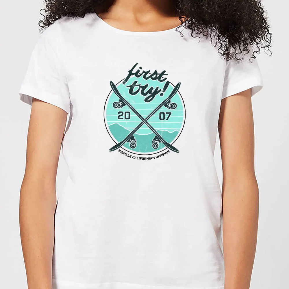 Braille Skateboarding Limited Edition First Try Women's T-Shirt - White - S Image 1