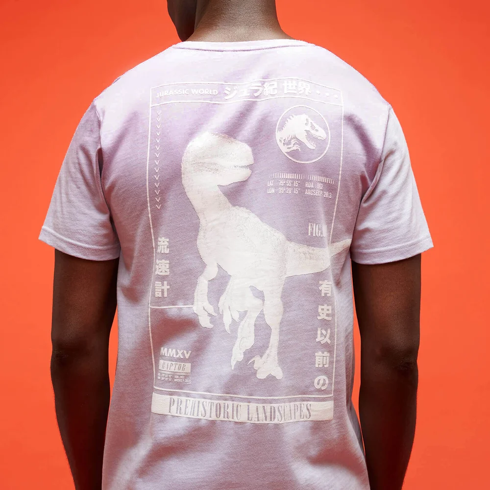 Jurassic Park Primal Distressed Printed T-Shirt - Lilac - XS Image 1