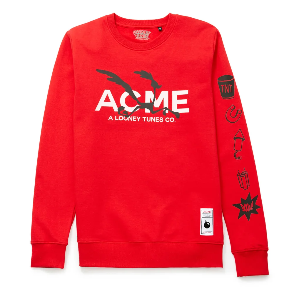 Looney Tunes ACME Capsule Road Runner Silhouette Sweatshirt - Red - S Image 1