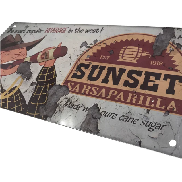 Fallout Sunset Sarsaparilla Metal Sign