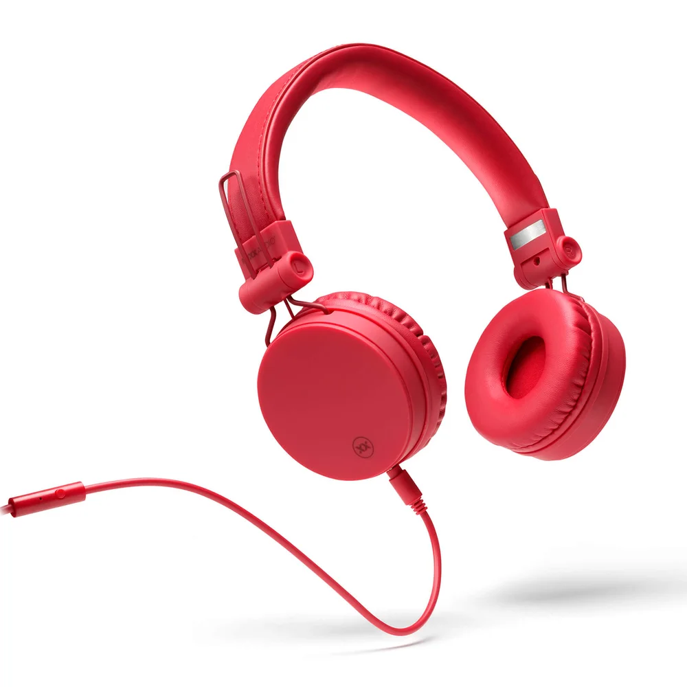 Mixx OX1 Wired 3.5mm Stereo Headphones - Red Image 1