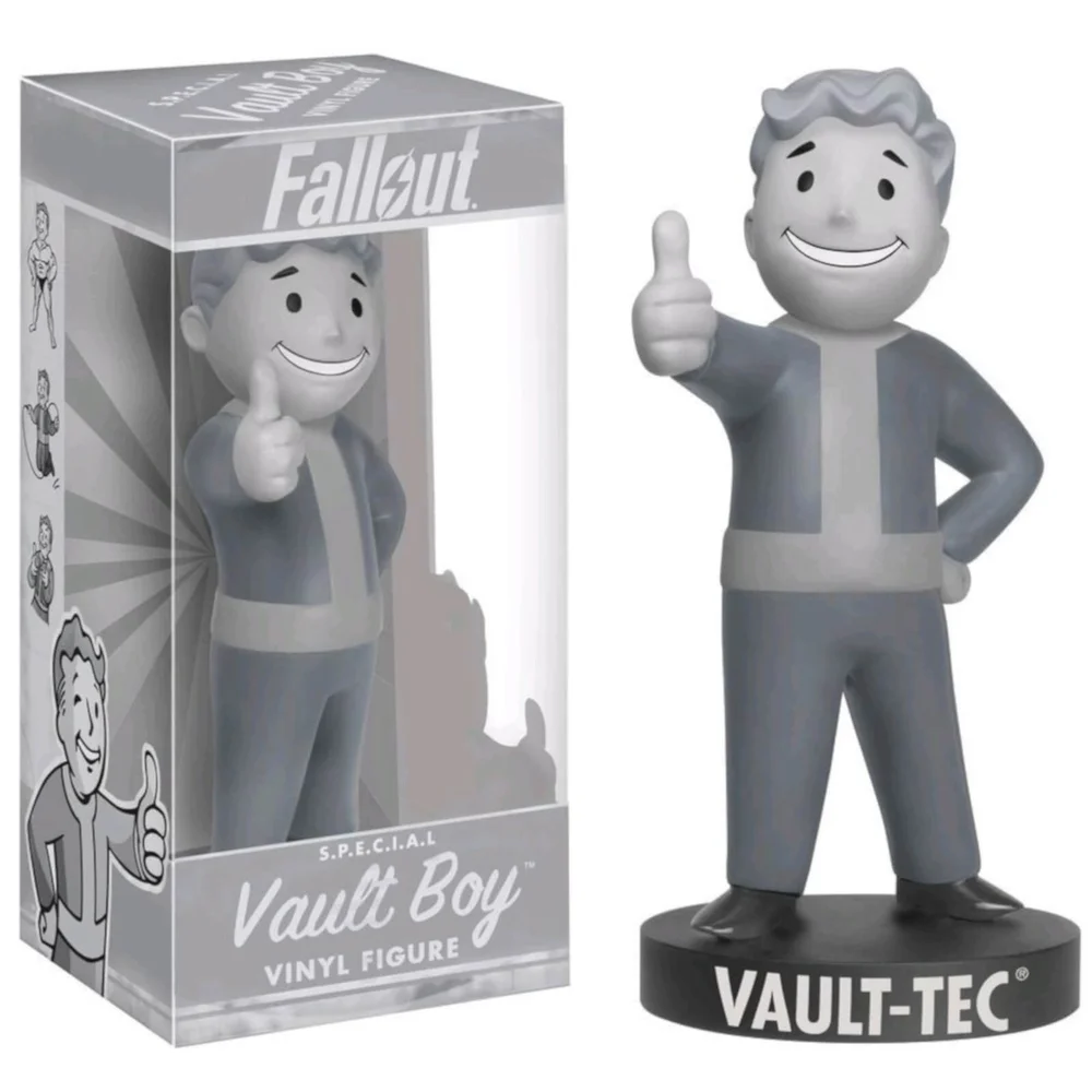 Funko Fallout Black and White Vault Boy Figure - US Exclusive 18cm Image 1