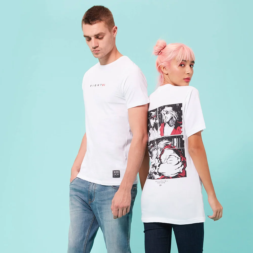 Street Fighter Arcade Fight Unisex T-Shirt - White - S - White Image 1