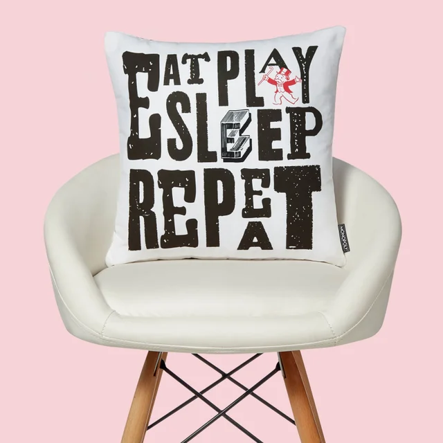 Monopoly Eat Sleep Play Repeat Square Cushion