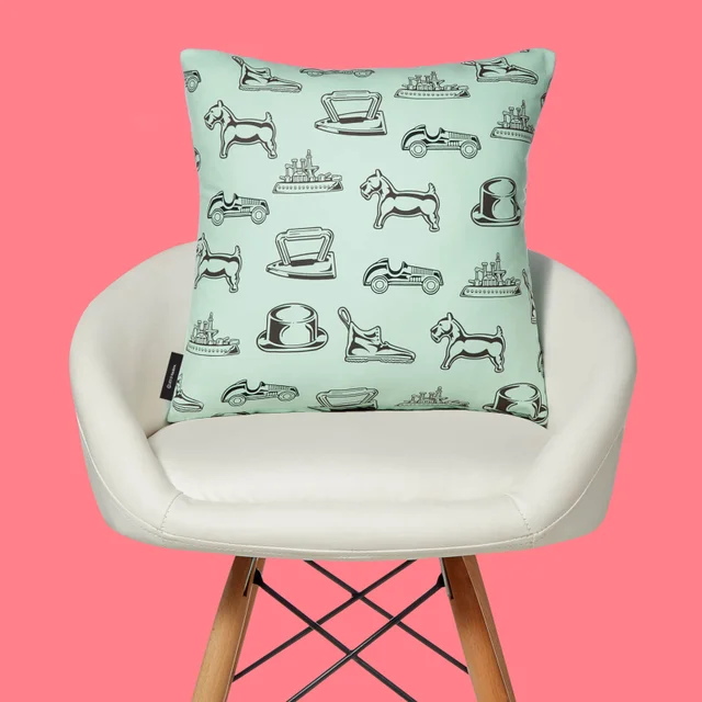 Monopoly Car Letterpress Square Cushion