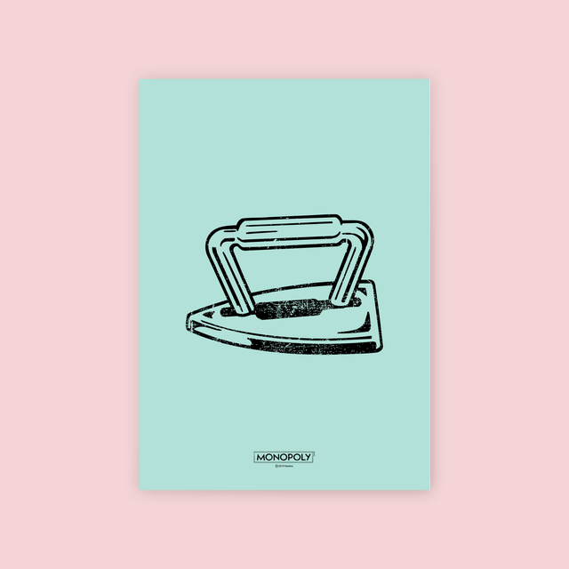 Monopoly Iron Letterpress Art Print
