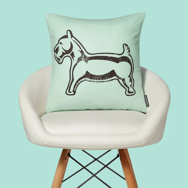 Monopoly Dog Letterpress Square Cushion