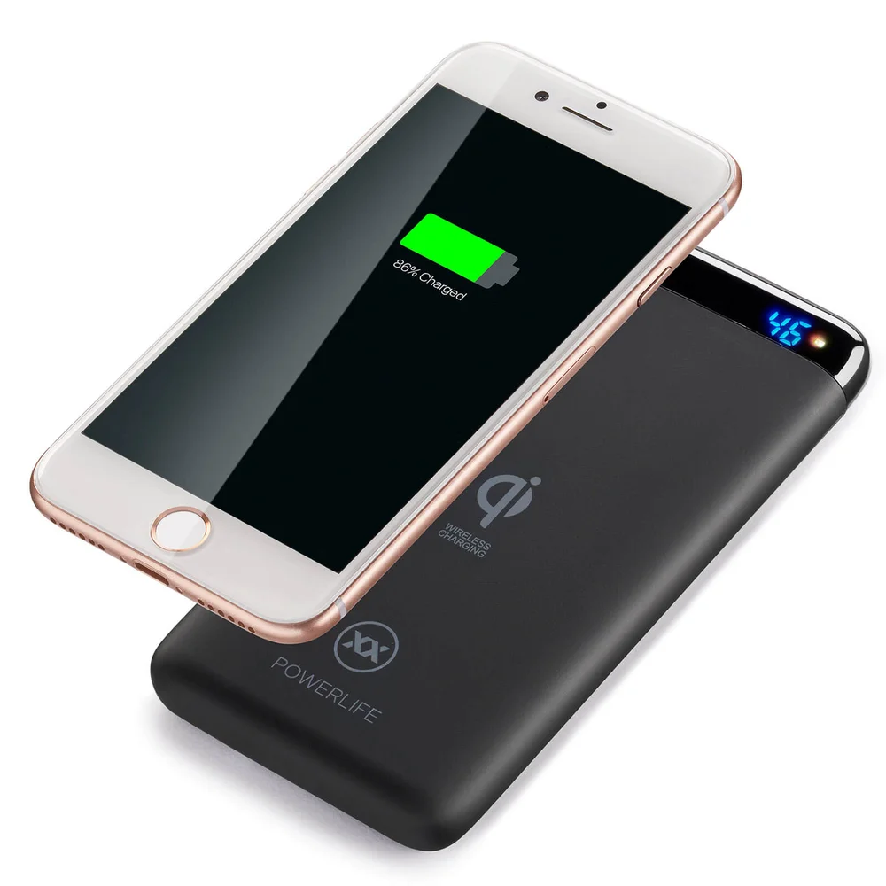 Mixx PowerLife Qi5 Wireless 5000mAh + Fast Charge 2 Port USB + LED Image 1